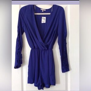 Cobalt Blue Long Sleeve Romper